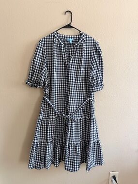 Draper James Gingham Tiered Midi Dress